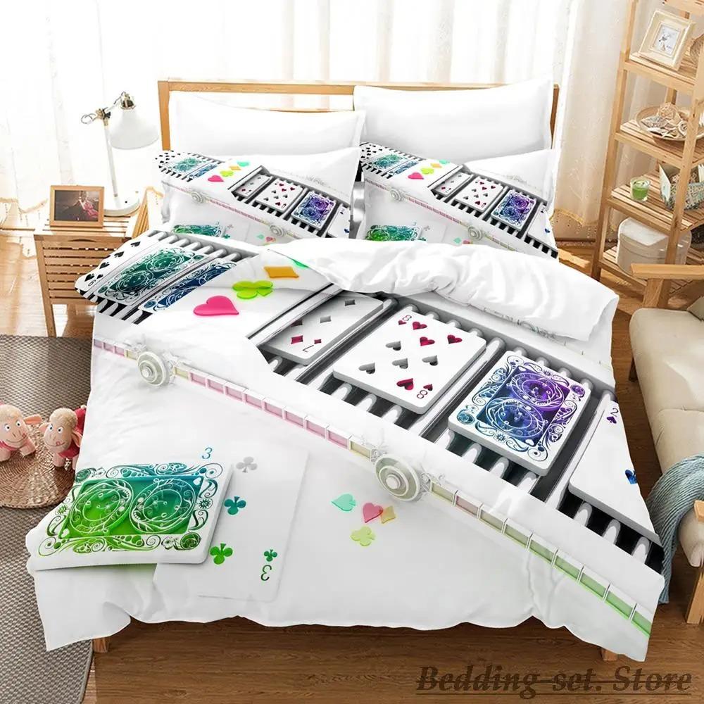 HIGH CARD Poker Bedding Set Single Twin Full Queen King Size Bed Set Adult Kid Bedroom Duvetcover Sets Anime Parure De Lit