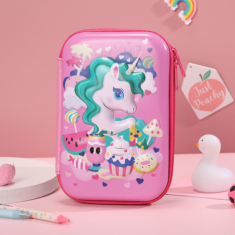 Cartoon Astronaut Large Capacity Pencil Case - Multi-purpose EVA Pencil Box for Kids