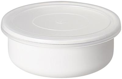 Nodahoro Emalj Förvaringskärl Vit Tillverkad i Behållare, Värmetålig, Rund, 12cm, Serie, Japan, RD-12