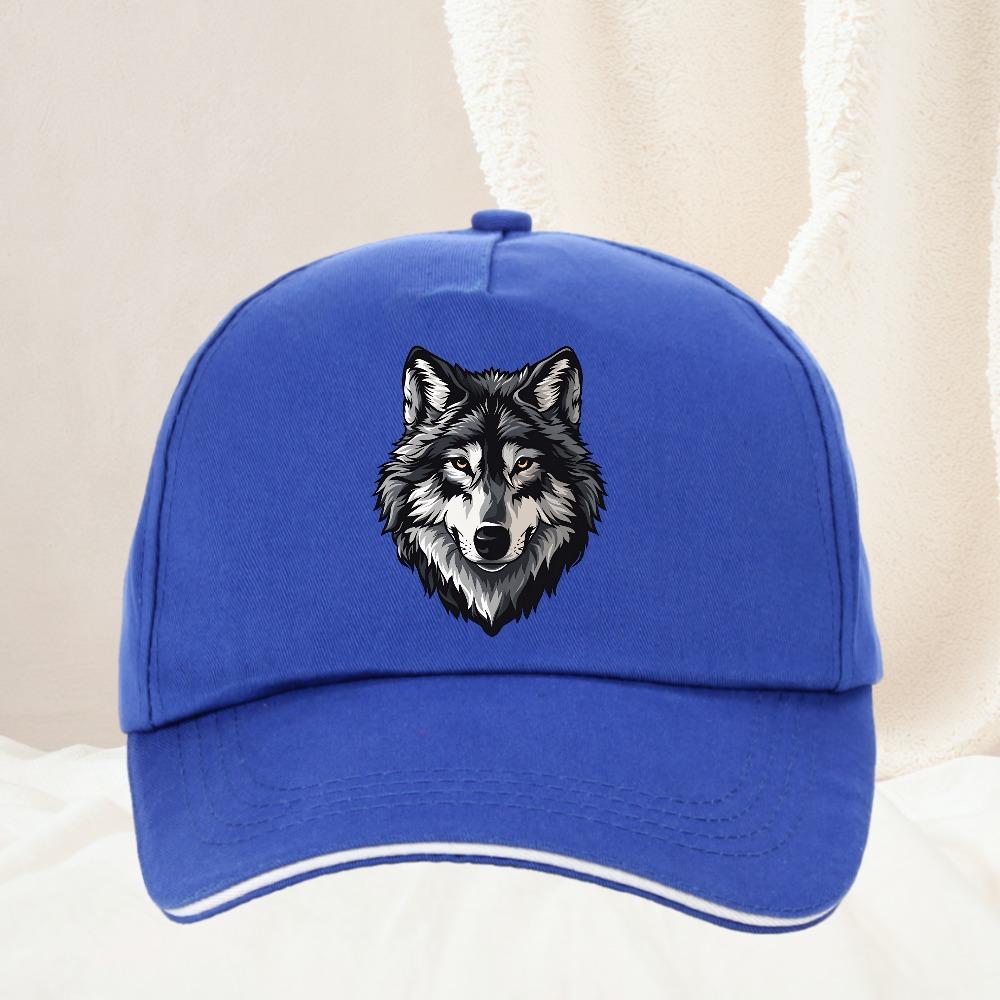 Unisex Washed Cotton Wolf Howl Dad Hat Baseball Cap Unisex Women Golf Sport Sun Protection Adjustable Outdoor Hiking Caps
