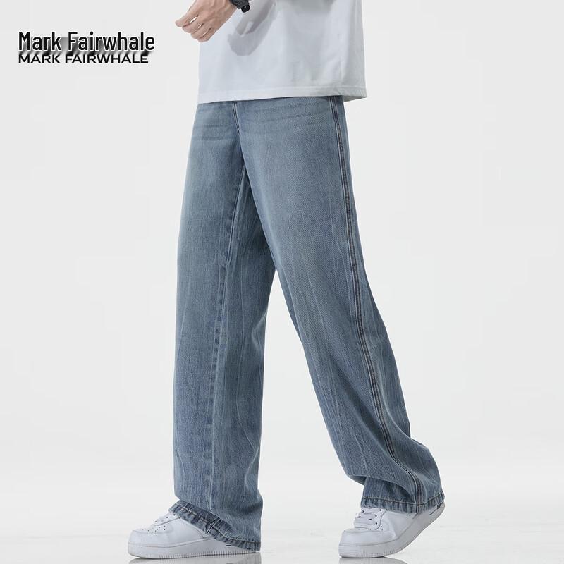 Mark Fairwhale Herren Leichte Tencel Lyocell Loose Straight Jeans