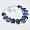 Natural Sodalite Gemstone Handmade 925 Sterling Silver Jewelry Sodalite Neclace Bracelet Set, Antique Jewelry Set, Mother's Day Gift