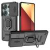 For Xiaomi Redmi Note 14S 4G Case PC+TPU Kickstand Phone Protector with Lens Cover