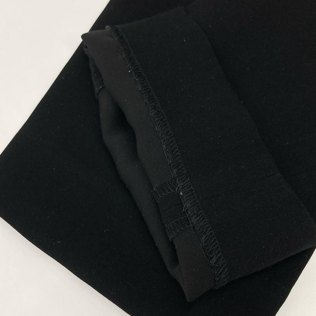 YOKOCHAN YCP-121-093 Black V-neck Petal Jumpsuit Suit Setup 36 blackUsed