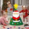 DIY Felt Christmas Tree Set 30-Piece Ornaments with Detachable Decorations Wall Hanging Festive Decor for Home Classroom