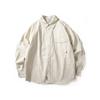 For Men, Long-Sleeved, Spring and Autumn, Trendy Brand, Washed Pure Cotton Shirt, American Style, Loose Casual, Versatile Jacket for Young People