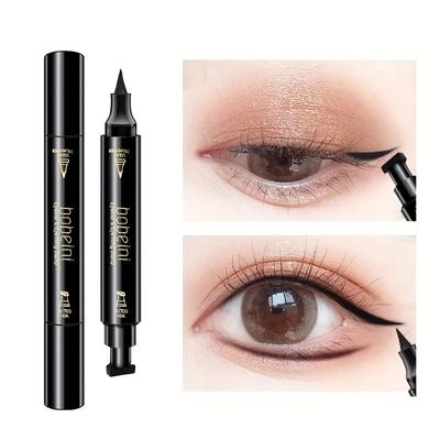 Eyeliner con timbro a doppia estremità Eyeliner con timbro triangolare Eyeliner waterproof 2 in 1