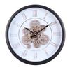 45CM Retro Gear Wall Clock Mechanical Living Room Bedroom Light Luxury Simple Creative Clock Silent Clock Round
