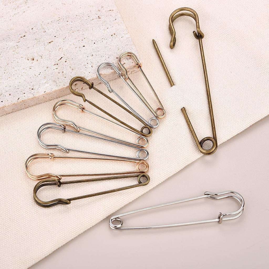 20pcs Large Safety Pins DIY Sewing Tools Needles Large Safety Pin Small Brooch Apparel Accessories 45/50/55/60/65/70/80/100mm
