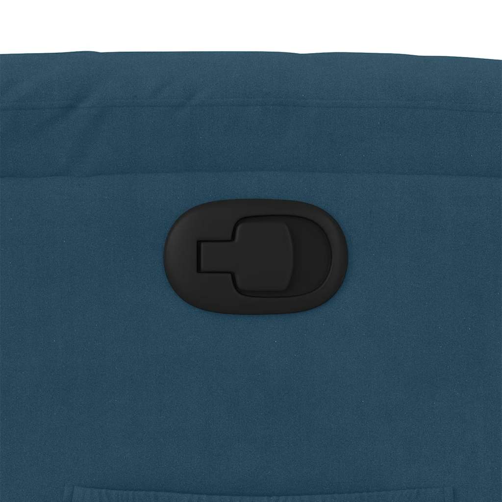 Recliner Chair Blue Velvet