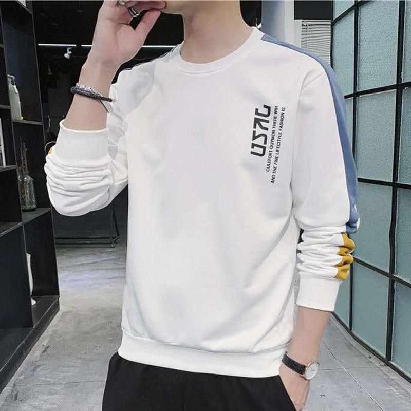 Wholesale And Retail Sweater Men'S New Spring And Autumn Long Sleeved T-Shirt Men'S Youth Casual Bottoming Shirt Trend Men'S Top
