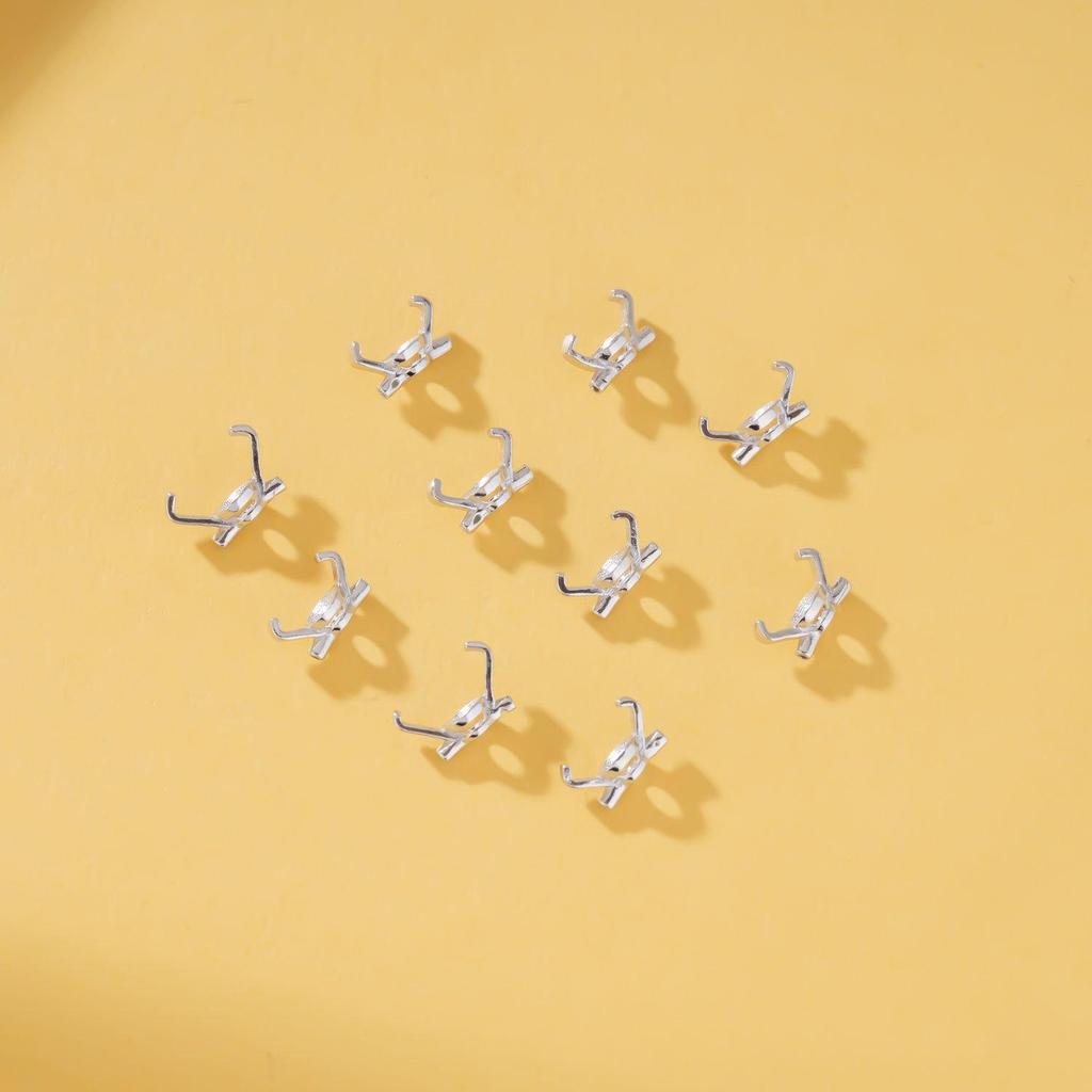 S925 Sterling Silver Mermaid's Tear Fishing Line Zircon Ring Setting for DIY Jewelry Making.