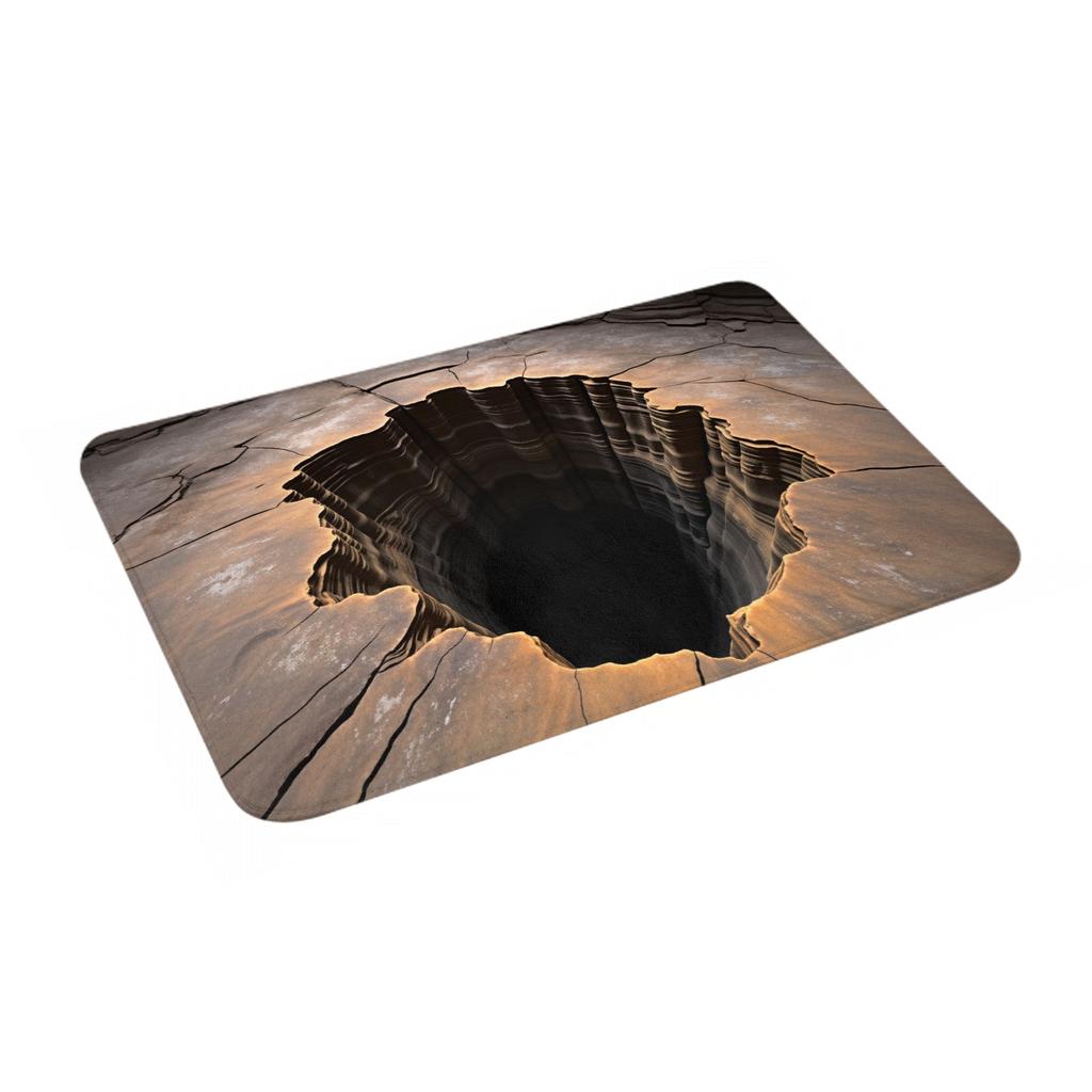 Realistische 3D Optische Illusie Zwart Gat Scheur Deurmat Mat Antislip Badkamer Keuken Tuin Vloerkleed Tapijt 40*60cm
