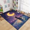 New product Cat and moon fantasy Carpet for Living Room Bedroom Bedside Floor Mat Cloakroom Child Play Mat Area Rug Large Size