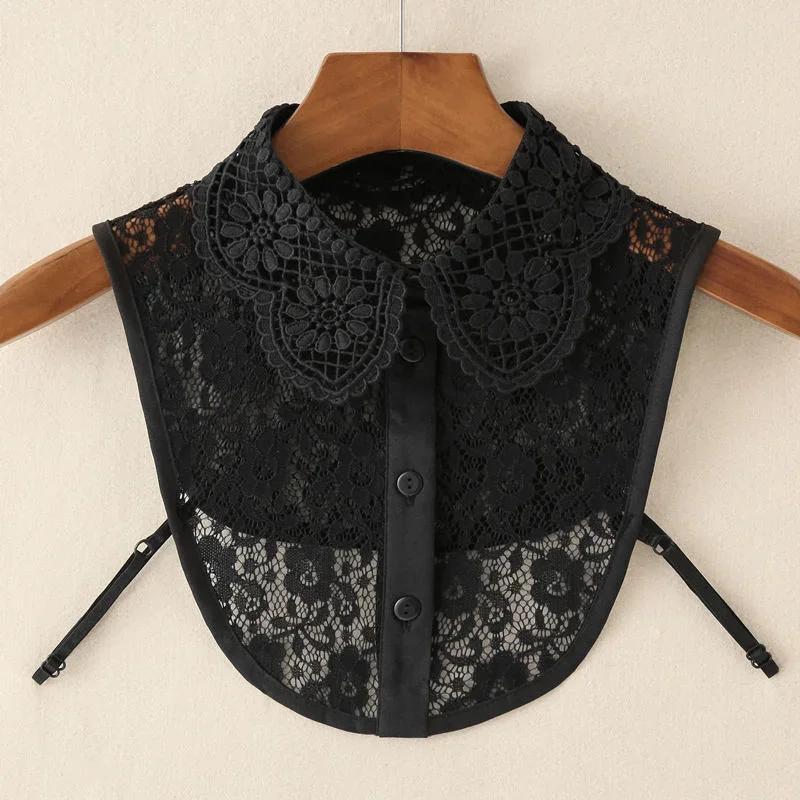 Fake Collar New Women Spring Autumn Versatile Sweaters Fashion Trend Lace Chiffon Popular Western Decorative