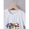 European sizes Boys' Summer Short Sleeve "Cute and Playful Dogs" Print T-Shirt, Perfect for Outdoor Activities, Casual Wear