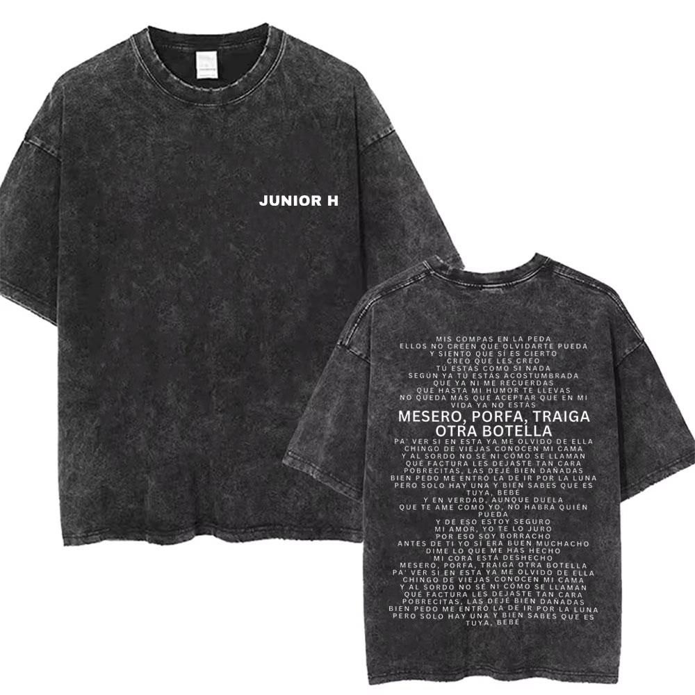 Washed Vintage Junior H Sad Boyz Tour T Shirts Men Women Hip Hop Fashion Tshirt Mens Oversized Crewneck Short Sleeve Tshirts