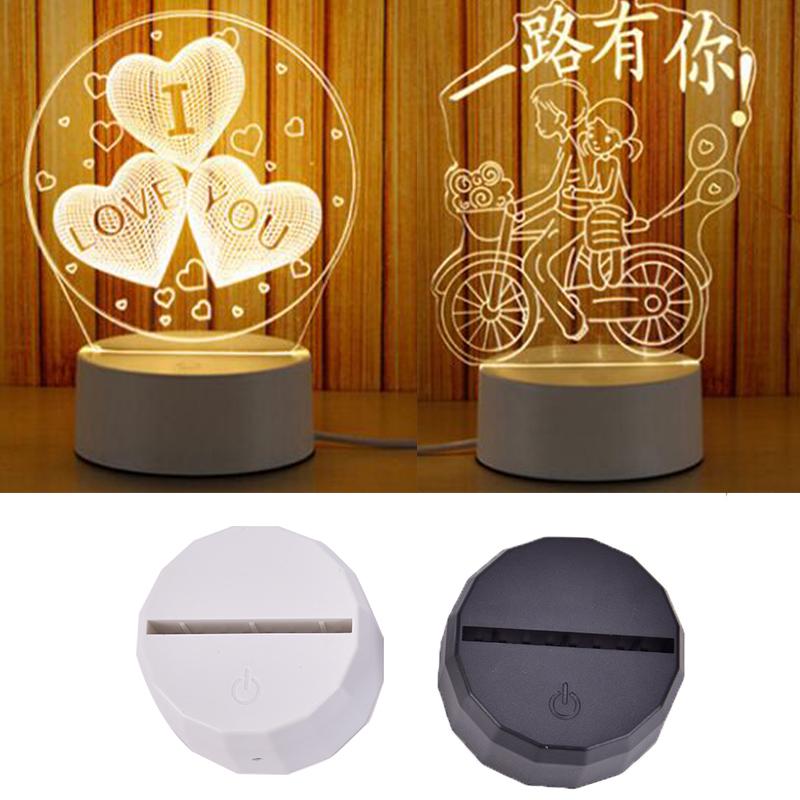 Color Light Base Buy 1Pc Usb Polygon Lamp Bases For 3D Led Night Light 7 Color Light ...
