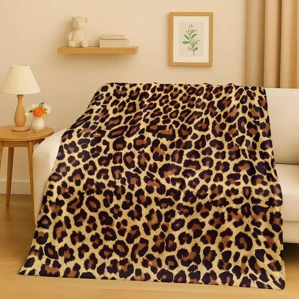

HD Zebra Tiger Leopard Beast Stripe Print Art Flannel Blanket,Ultra Soft Warm Plush Throw for Home Bedroom Bed Sofa Cover Office 75x90cm