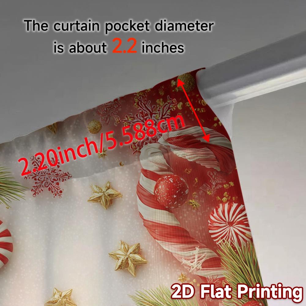 2D-Flachdruck JIT 2-teilige Vorhänge (Ohne Stange) Festliche Pfefferminz Kreative Beliebte Vorhänge Garnvorhänge Dekorationen Innen