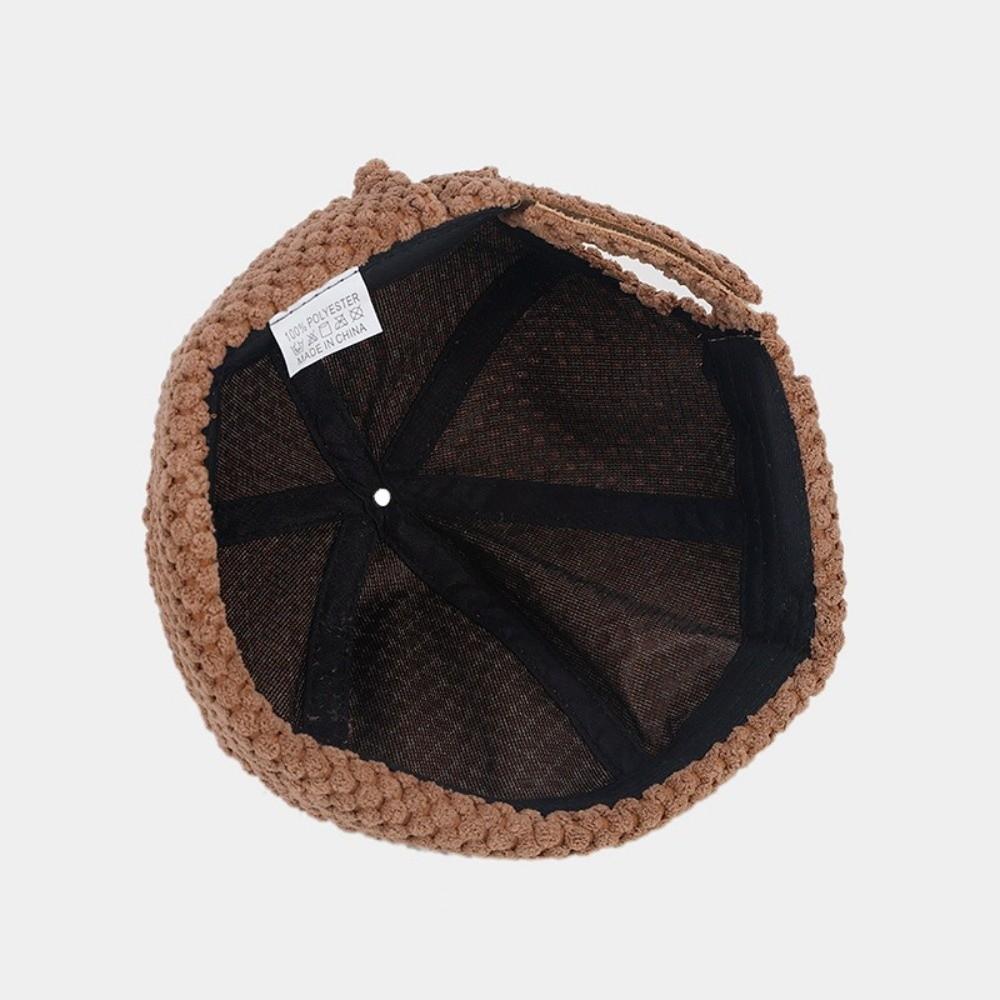 Fashion Hip Hop Skull Beanie Cap Solid Color Thick Brimless Hats Adjustable Autumn Winter Pumpkin Hat Men