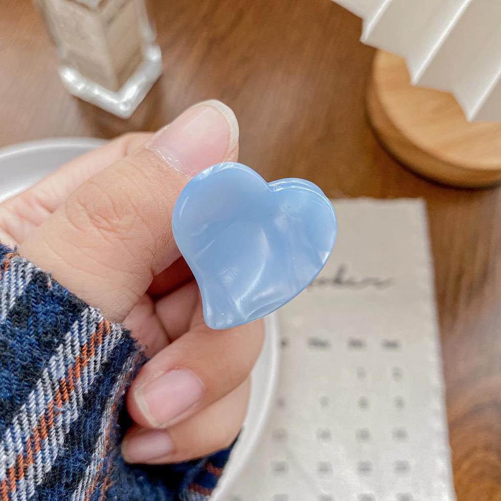 Bofeiya Sweet Heart Acetate Hair Clip - Cute, Small, High-End Side or Top Clip for Braided Hairstyles