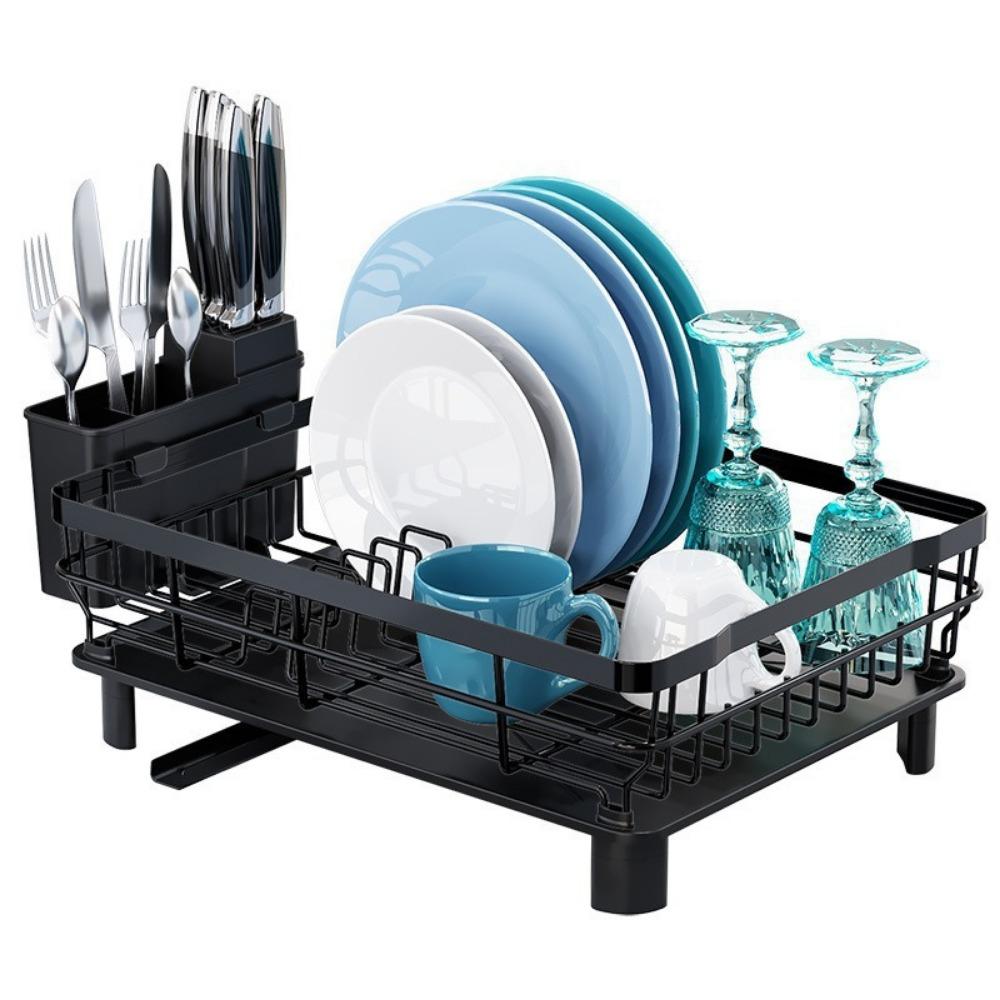 Large Capacity Kitchen Storage Shelf Rust-Proof Dish Drainer Dish Drying Rack Kitchen Sink Single layer