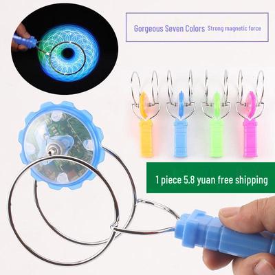 Glow-in-the-Dark Magnetic Spinning Yo-Yo with Colorful Plastic Track