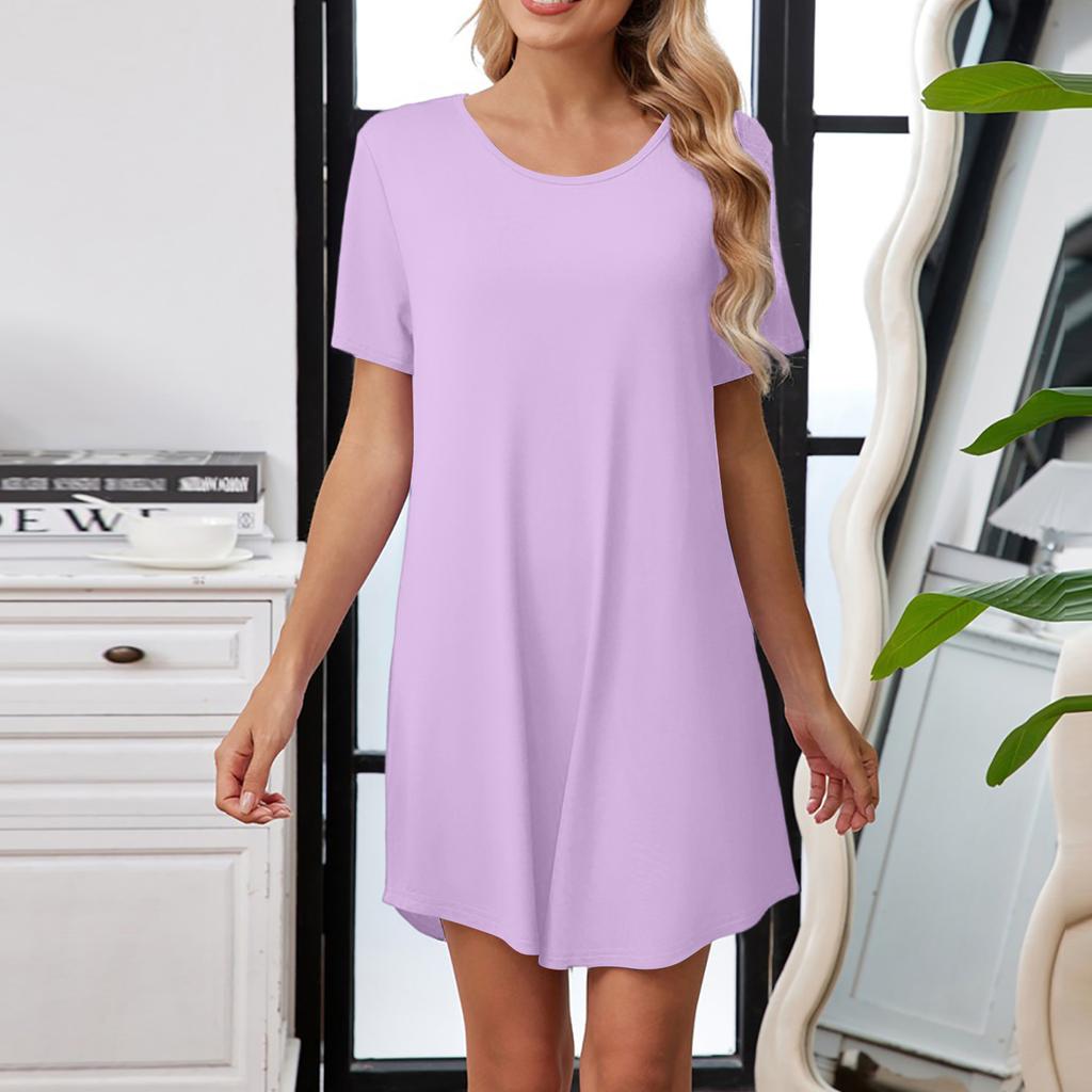 Women's Summer Casual Fashion Slim-Fit Dress Short-Sleeve Dress