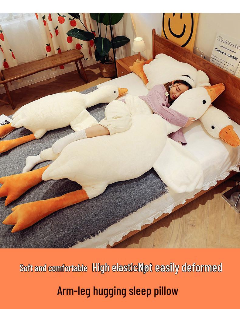 Cartoon Big Goose Plush Pillow - Children's Soothing Duck Doll, Student Birthday Gift