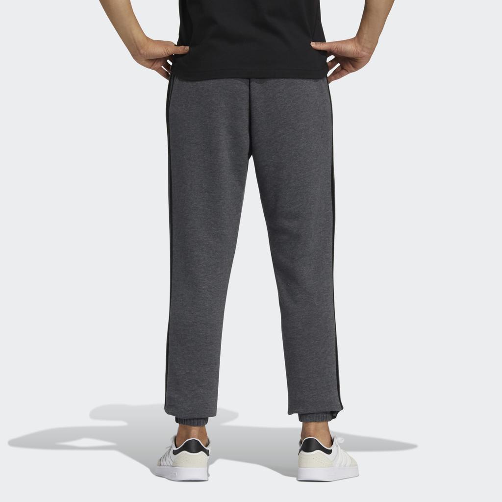 adidas Essentials Solid Logo Drawstring Knit Joggers Men Bottoms Grey GK8891