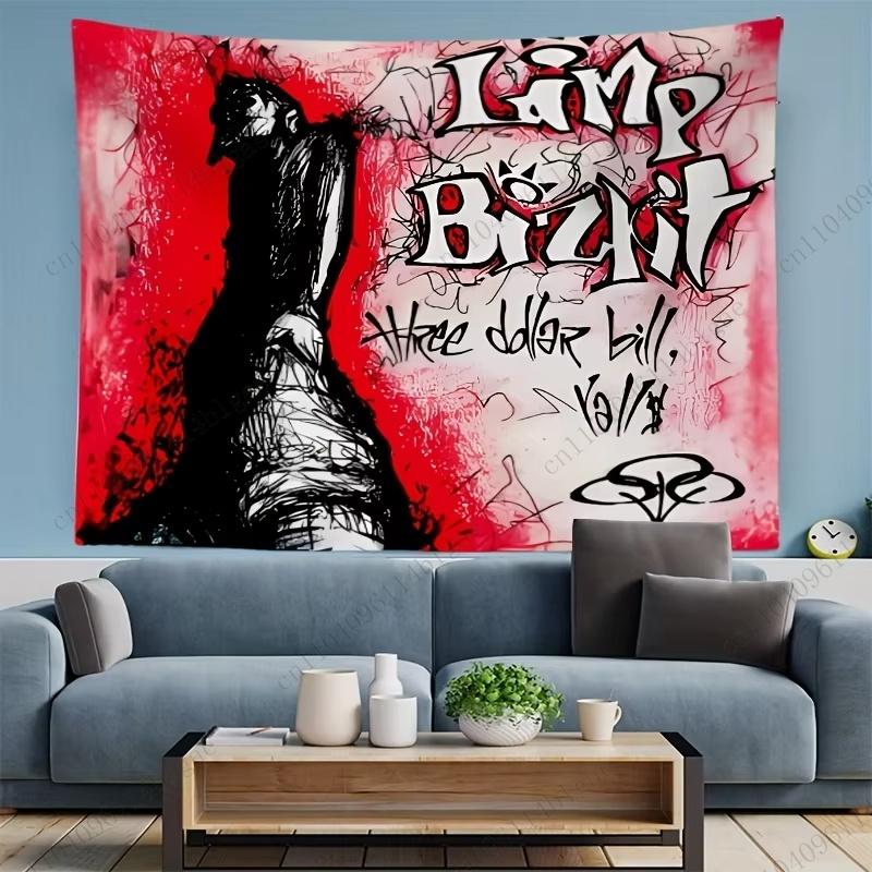 1pc Limp Bizkit Tapestry - 90s Nu Metal Wall Art Music Decor For Dorm Room & Retro Concert Vibe Wall Tapestries Room Decor Wal