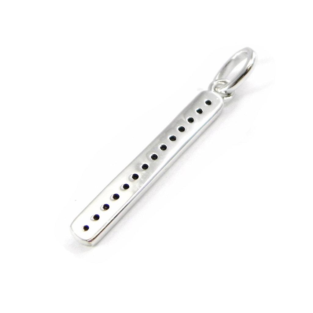 Les Trésors De Lily [H7352] - Silver Pendant 'Goddess' Black Silver (rhodium-plated) - 25x3 Mm