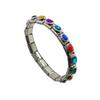 Enamel DIY Inlaid Titanium Steel Italian Charm Bracelet