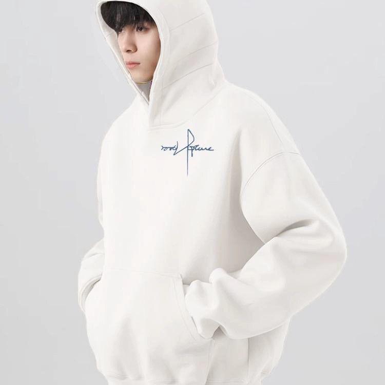Men's Trendy Thickened Hooded Sweatshirt - Autumn/Winter Large Size, Youth Plus Velvet Warm Outerwear