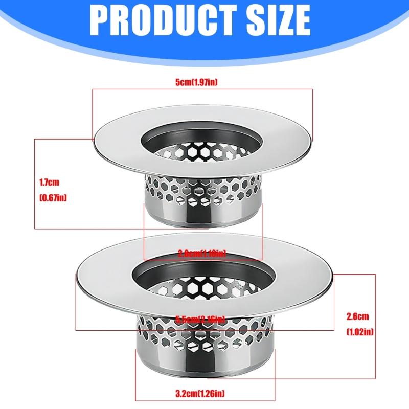 Stable Bathtub Drain Filter With Extreme Fine Screen Traps Soap Rest Hair Bathroom Sink Strainer Corrosion Resistant