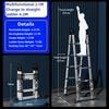 Portable Folding Step Ladder Stainless Steel Telescopic Ladder Multi Functional Household Herringbone Ladder