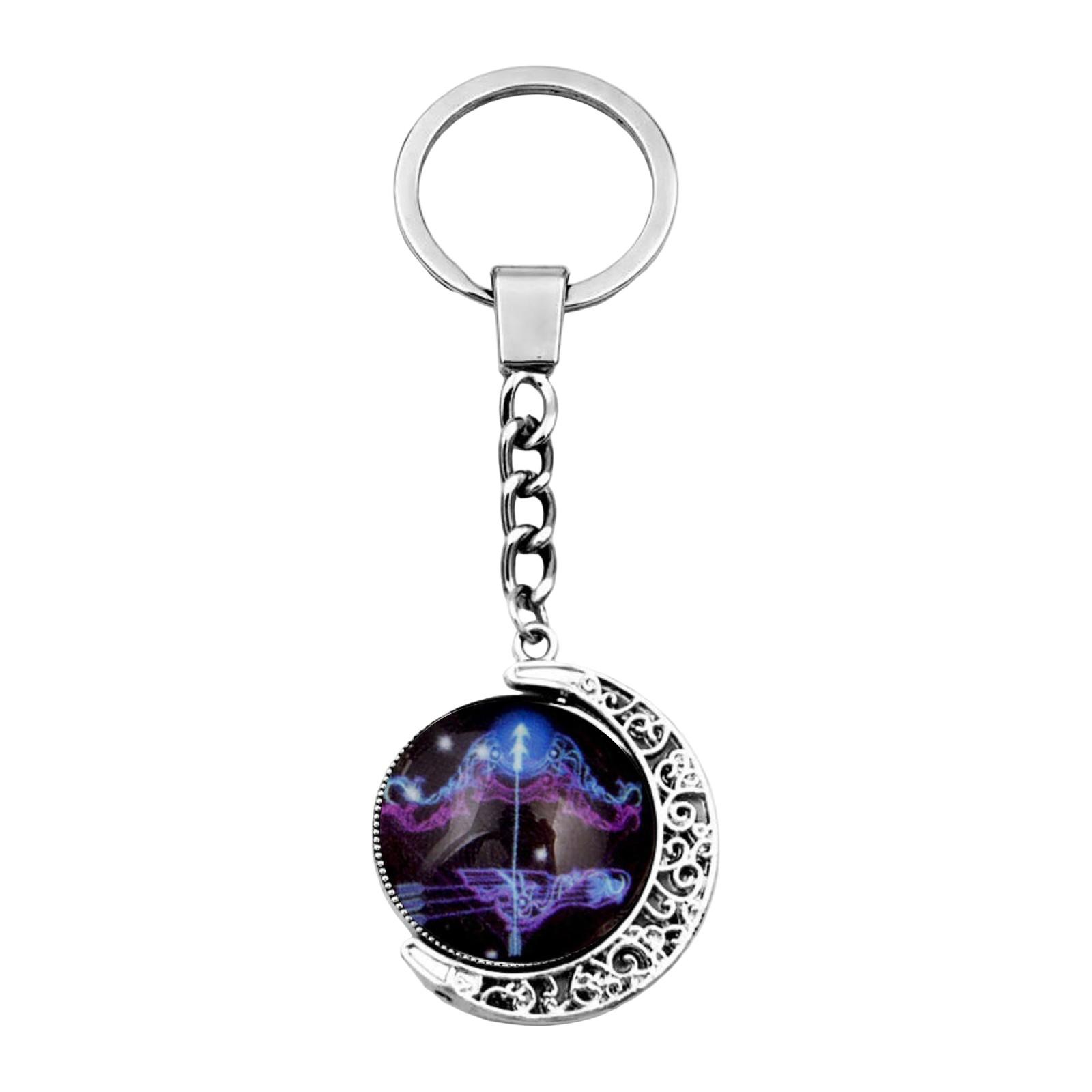 

Вращающийся брелок-подвеска с созвездием полушария и драгоценным камнем времени One Size