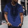 Dashiki tribale africano T-shirt 3D da uomo Moda Fresco Quotidiano Stile etnico T-shirt Outdoor Street Personalità Top Abbigliamento estivo