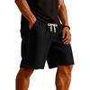 Mens Knit Sweat Shorts Casual Elastic Waist Stretch Workout Gym Shorts 7 inch Inseam Drawstring Running Shorts with Pockets