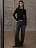Peulibeo07 Vintage Washed Wide Denim Pants [Frfa02Dp01]_Black