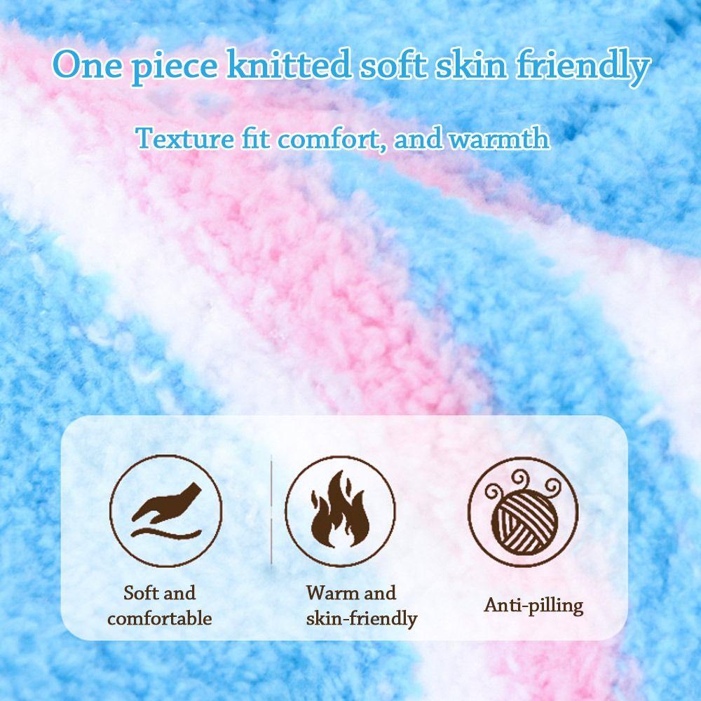 Fashion Warm Kids Winter Gloves Coldproof Full Finger Baby Gloves Soft Candy Color Knitted Gloves for 6-9 Years Old Outdoor