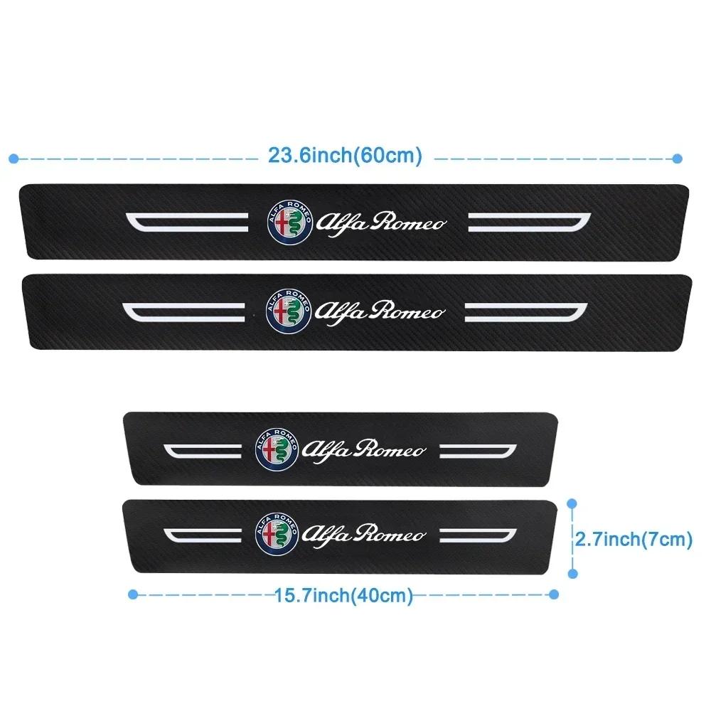 Auto Kofferbak Bumperstickers Beschermende Deurlijst Stickers voor Alfa Romeo Giulia Stelvio Giulietta 159 147 166 Mito Accessoires