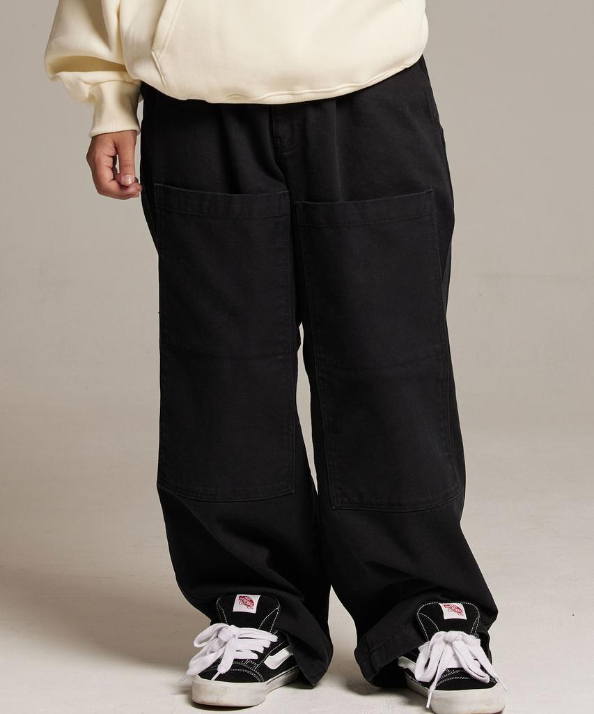PHILIPPAKER Blue Base Vintage Wide Work Pants Black