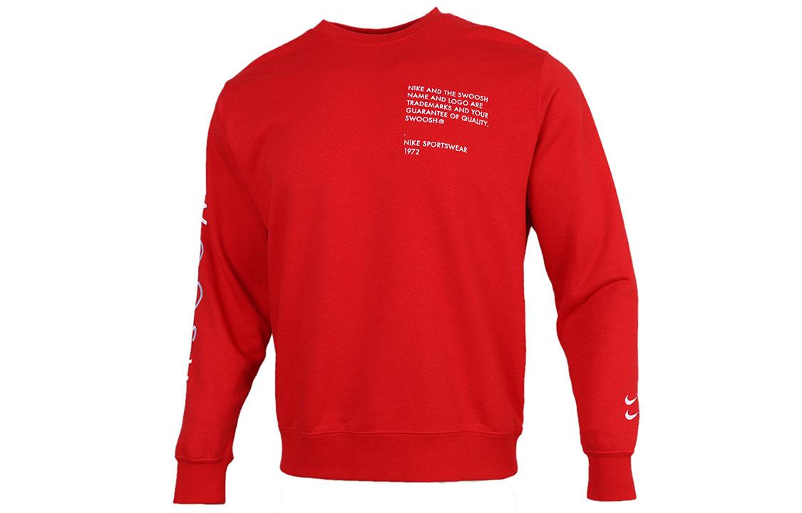 Nike Sweatshirts Men s University Red Crew Neck Moderate Regular CU4035-657 L