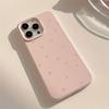Simple Full Screen Pink Heart Phone Case For iPhone 11 12 13 14 15 16 17 Pro Max 16 Plus Shockproof Bumper Soft Silicone Cover