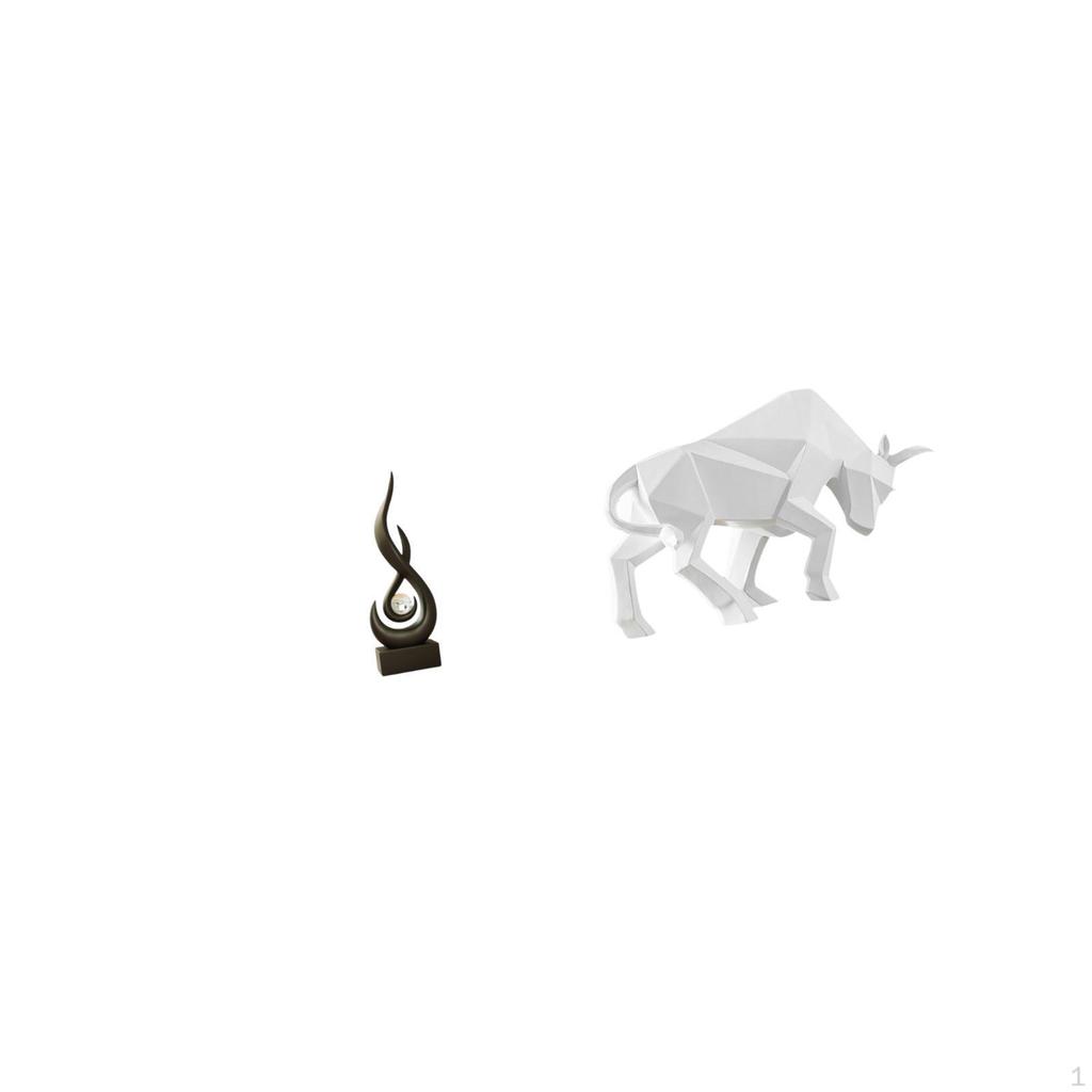 Abstract Statue Ornament Modern Resin Flame Figurine Sculpture for Cabinet Living Room Entryway
