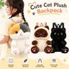 Big Eyes Stuffed Animal Backpack Soft Kitten Plush Doll New Cat Plush Backpack  for Children