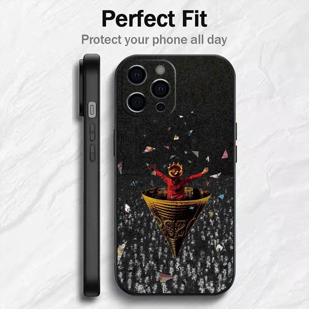 The Band K-King-G-Gnu Printed Phone Case For iPhone17,16,15,14,13,12 Plus,Max Soft Silicone Black Cover
