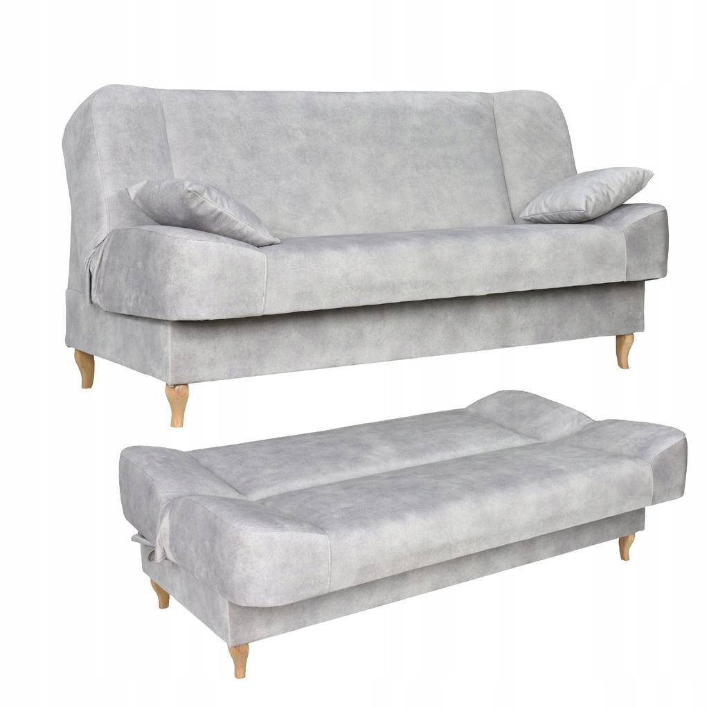 Kanapa sofa Sara rozkładana wersalka spania bonell łóżko Family meble beżowa